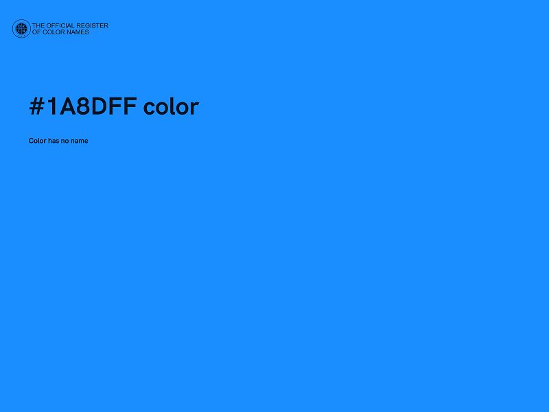 #1A8DFF color image