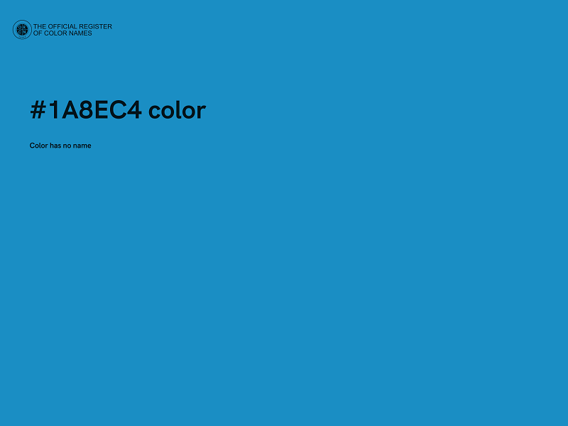 #1A8EC4 color image
