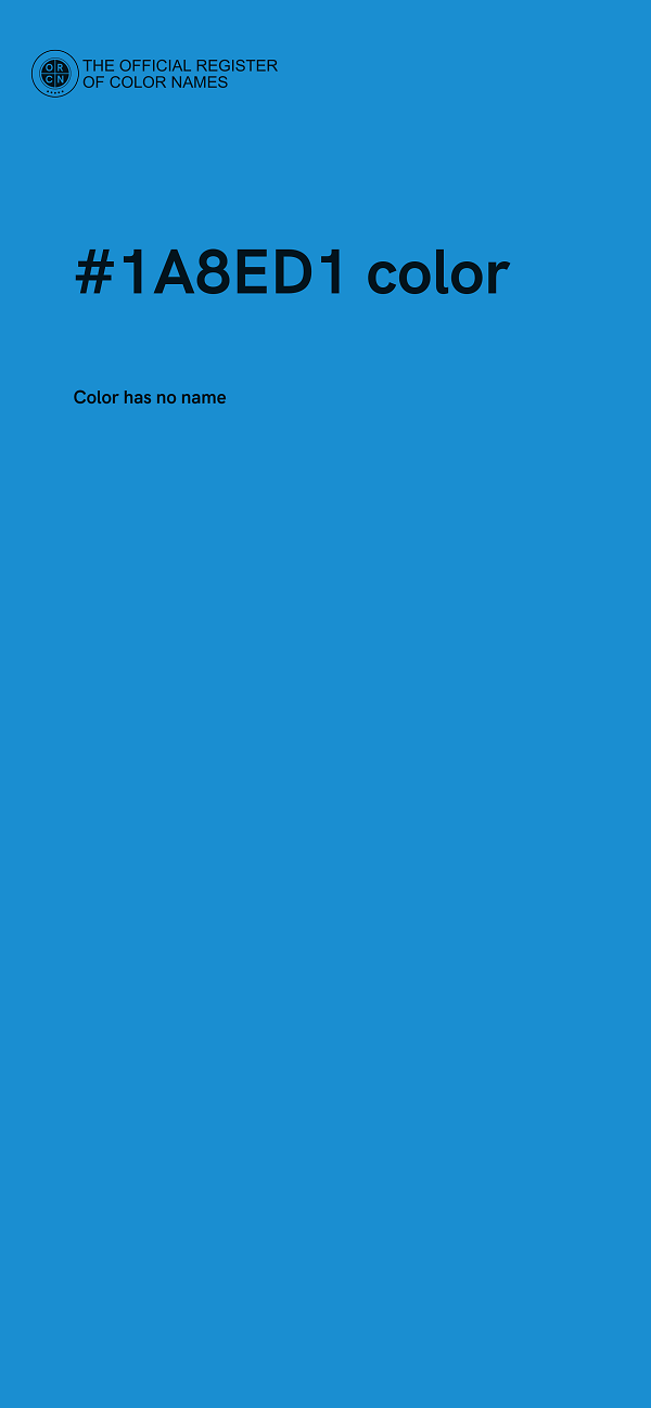 #1A8ED1 color image