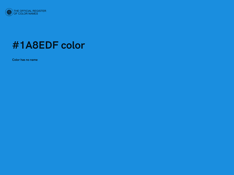 #1A8EDF color image