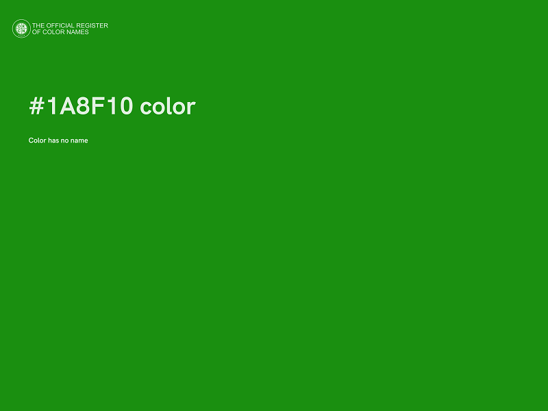 #1A8F10 color image