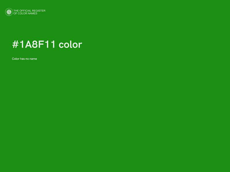 #1A8F11 color image