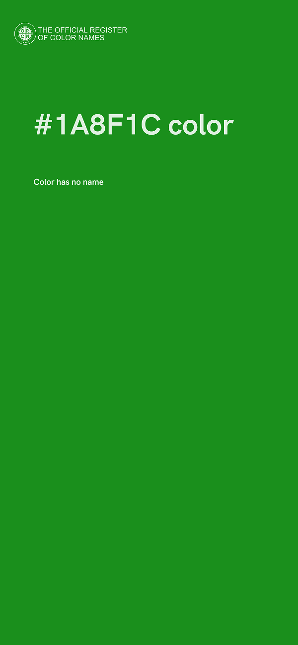 #1A8F1C color image