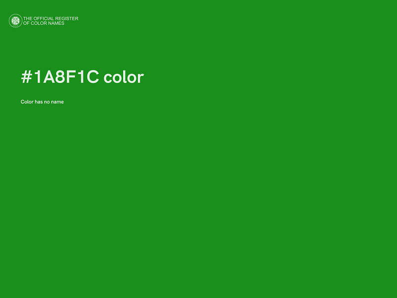 #1A8F1C color image