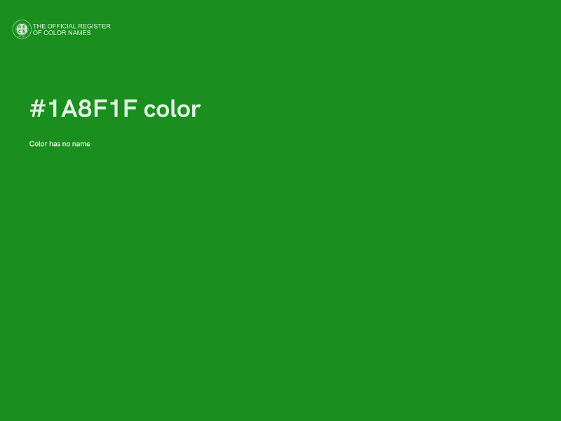 #1A8F1F color image