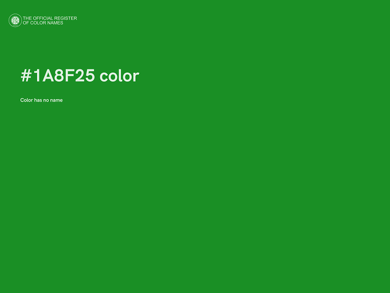 #1A8F25 color image