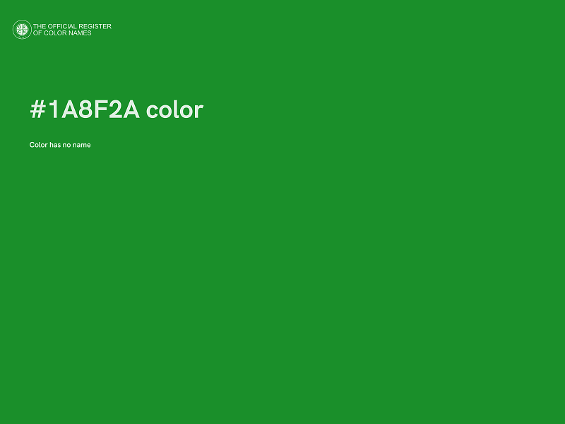 #1A8F2A color image