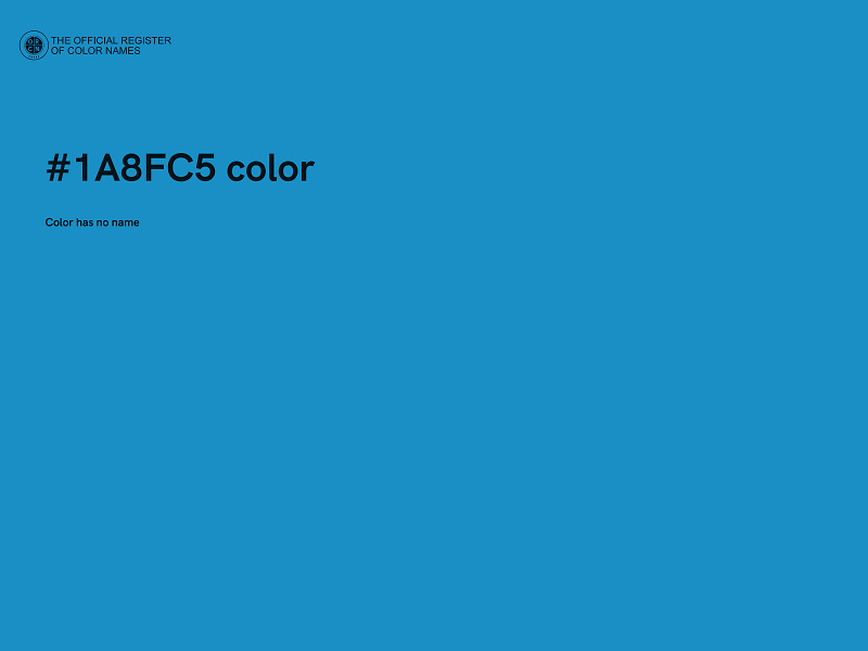 #1A8FC5 color image