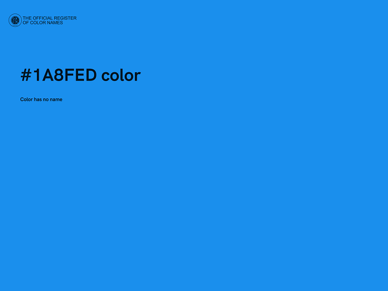 #1A8FED color image