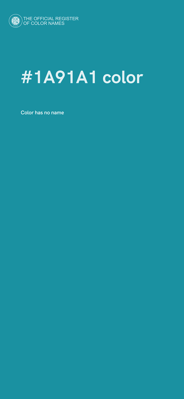 #1A91A1 color image