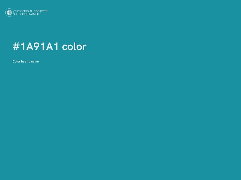 #1A91A1 color image