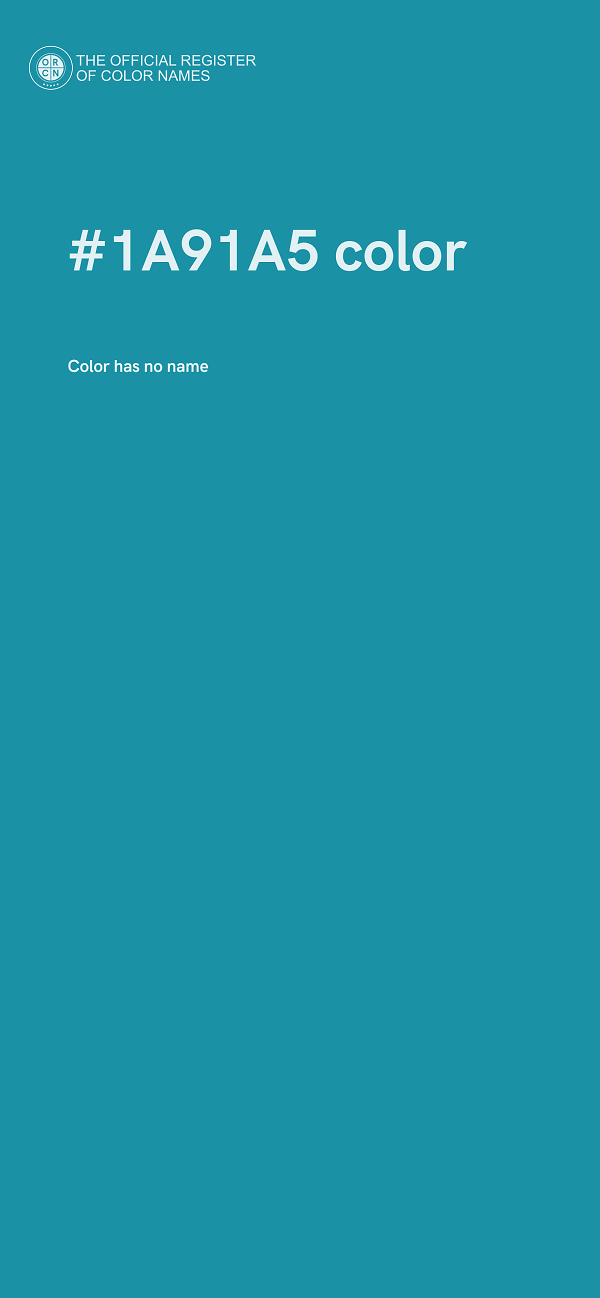 #1A91A5 color image