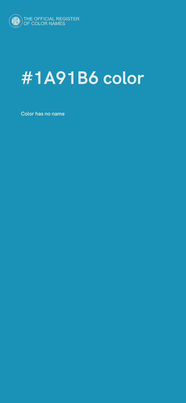 #1A91B6 color image