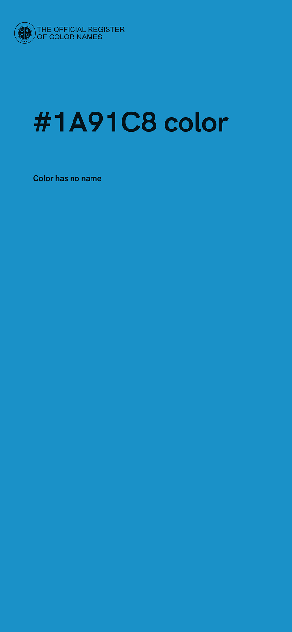 #1A91C8 color image