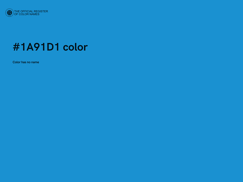 #1A91D1 color image