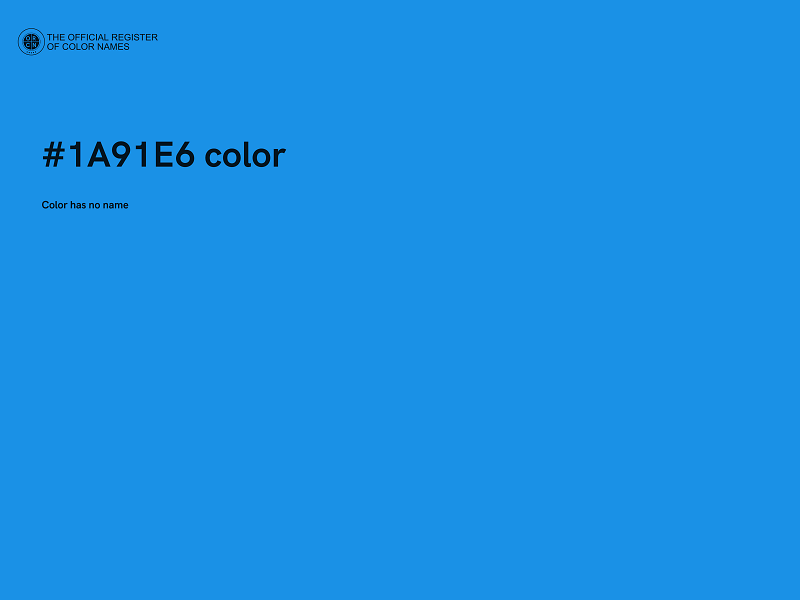 #1A91E6 color image