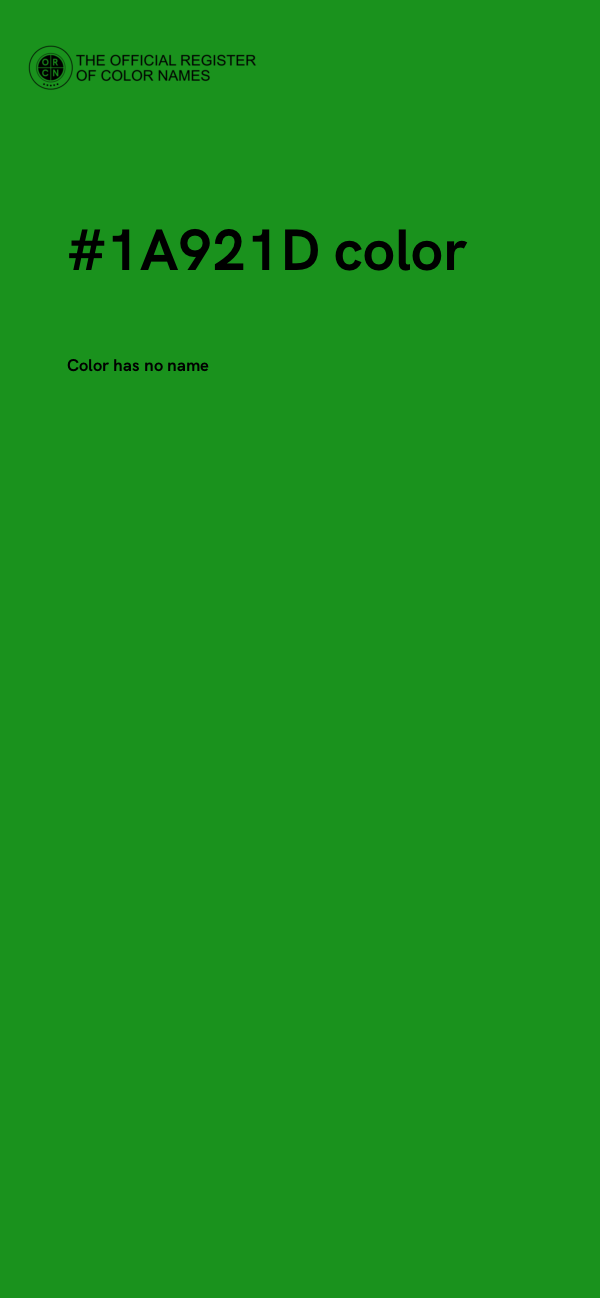 #1A921D color image
