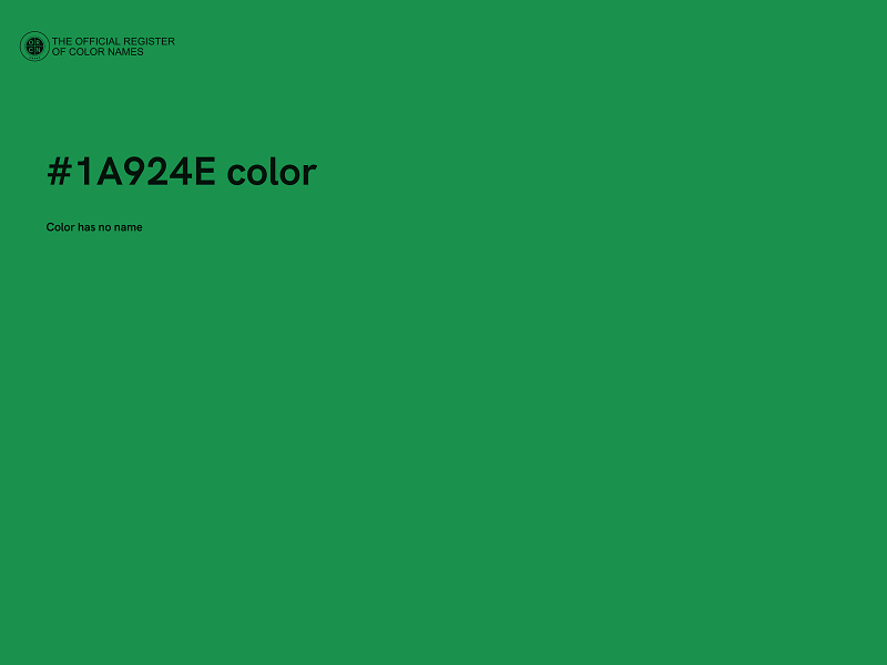 #1A924E color image