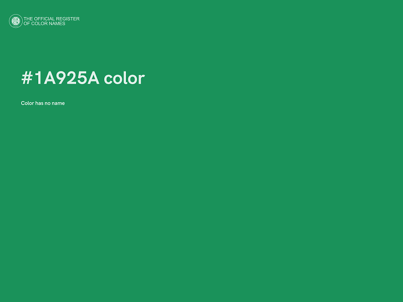 #1A925A color image