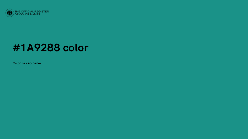 #1A9288 color image
