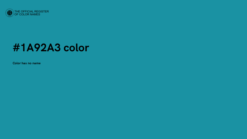 #1A92A3 color image