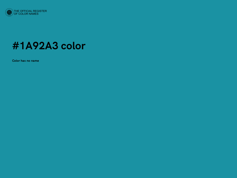 #1A92A3 color image
