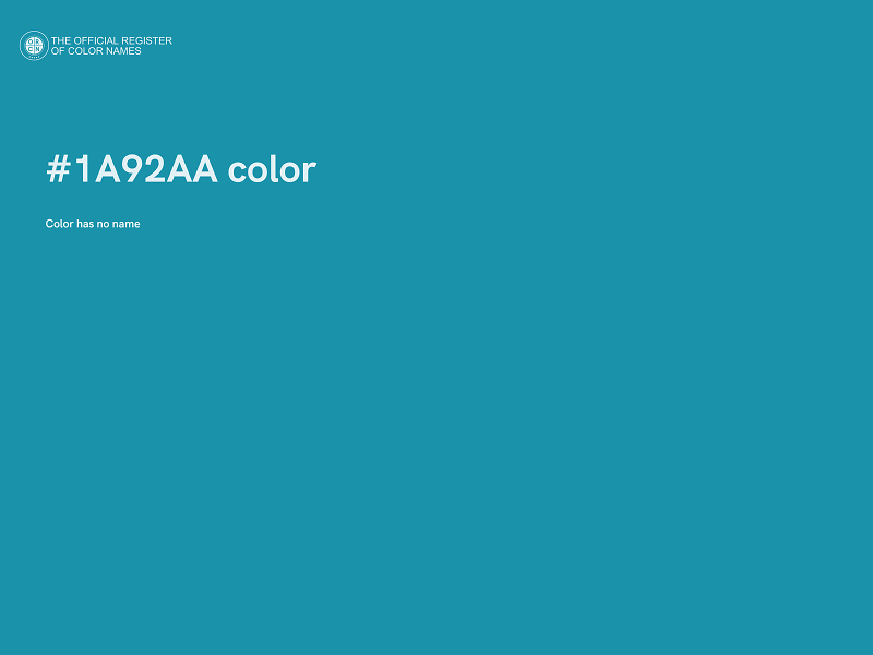 #1A92AA color image