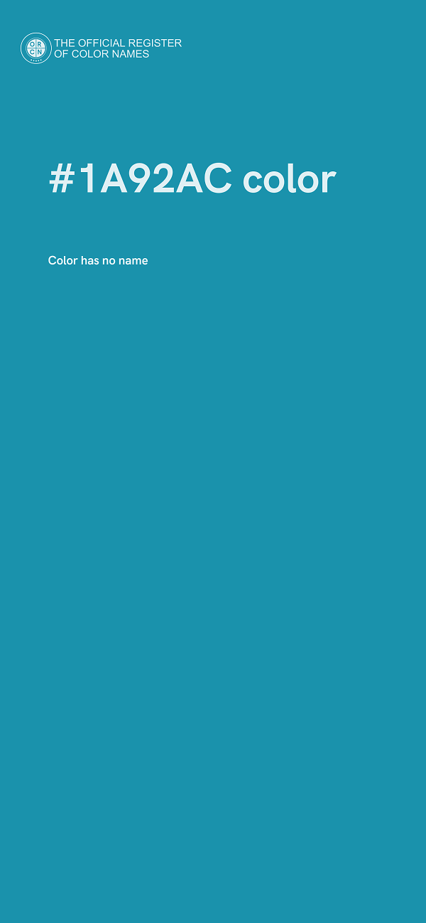 #1A92AC color image