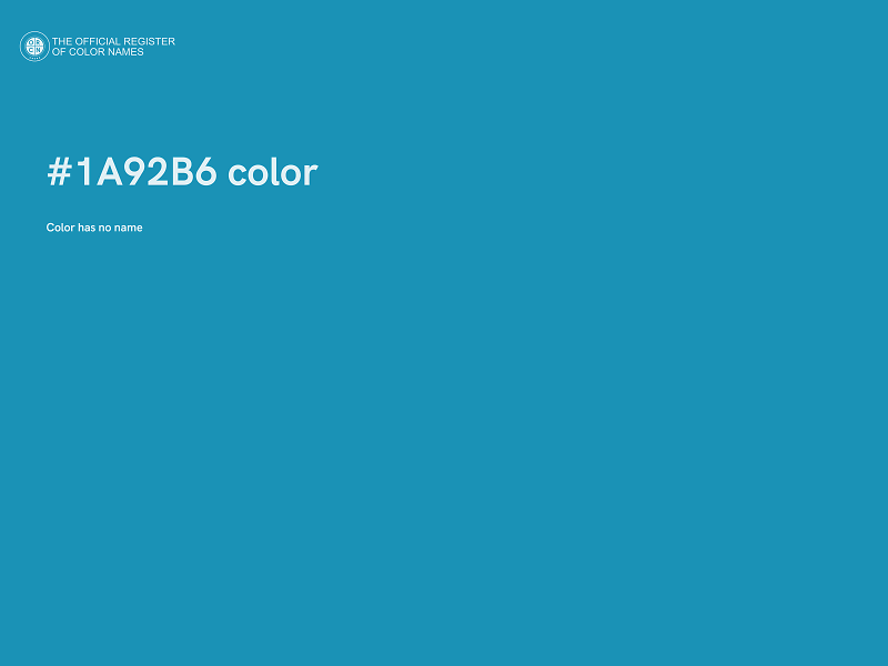 #1A92B6 color image