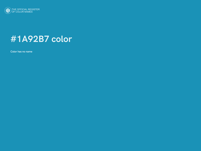 #1A92B7 color image