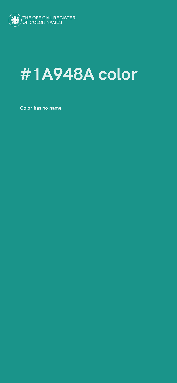 #1A948A color image