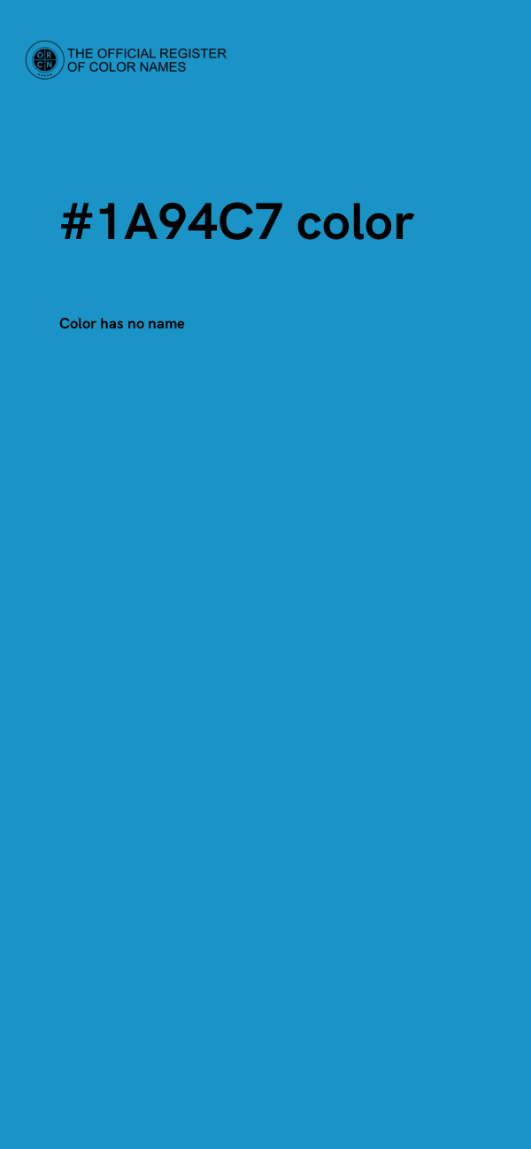 #1A94C7 color image
