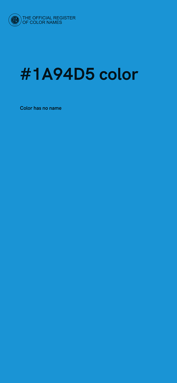 #1A94D5 color image