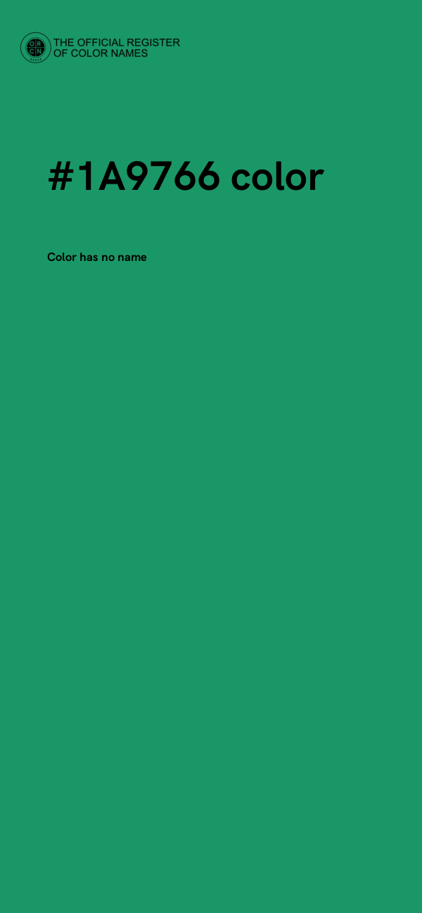 #1A9766 color image