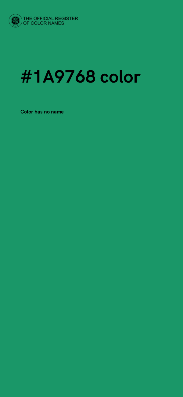 #1A9768 color image