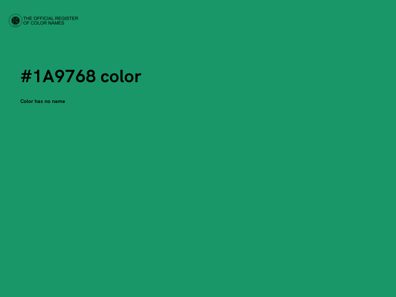 #1A9768 color image