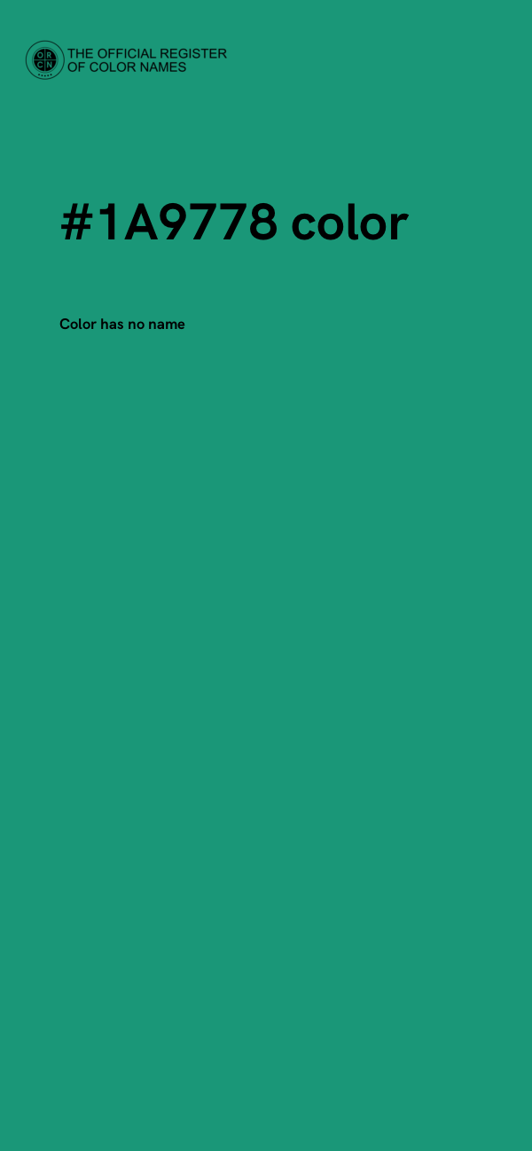 #1A9778 color image