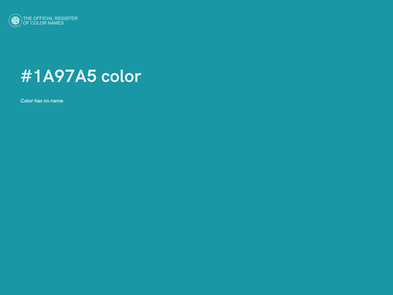 #1A97A5 color image