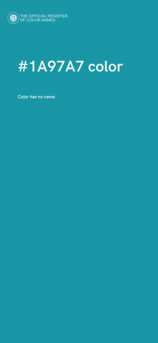 #1A97A7 color image