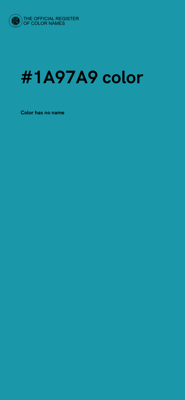 #1A97A9 color image