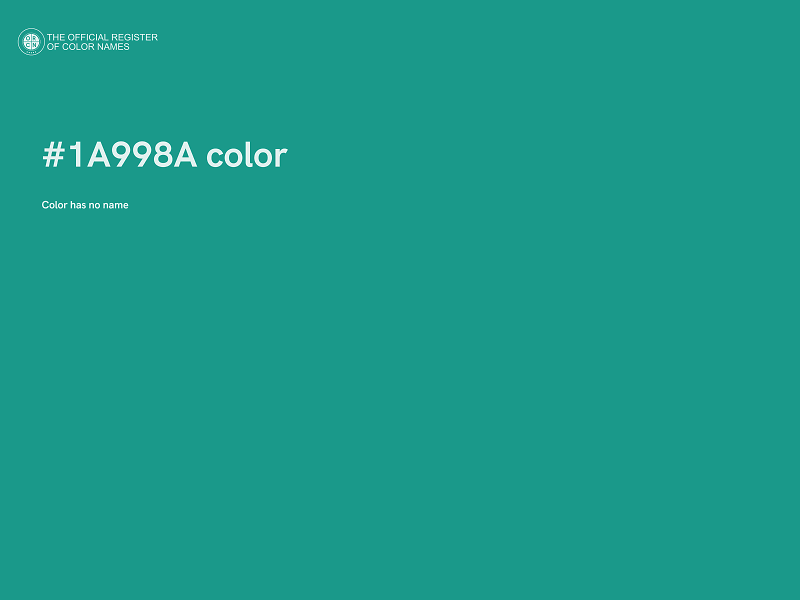 #1A998A color image