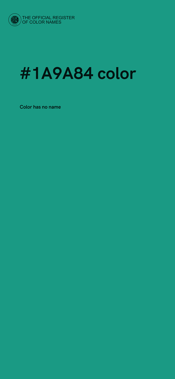 #1A9A84 color image