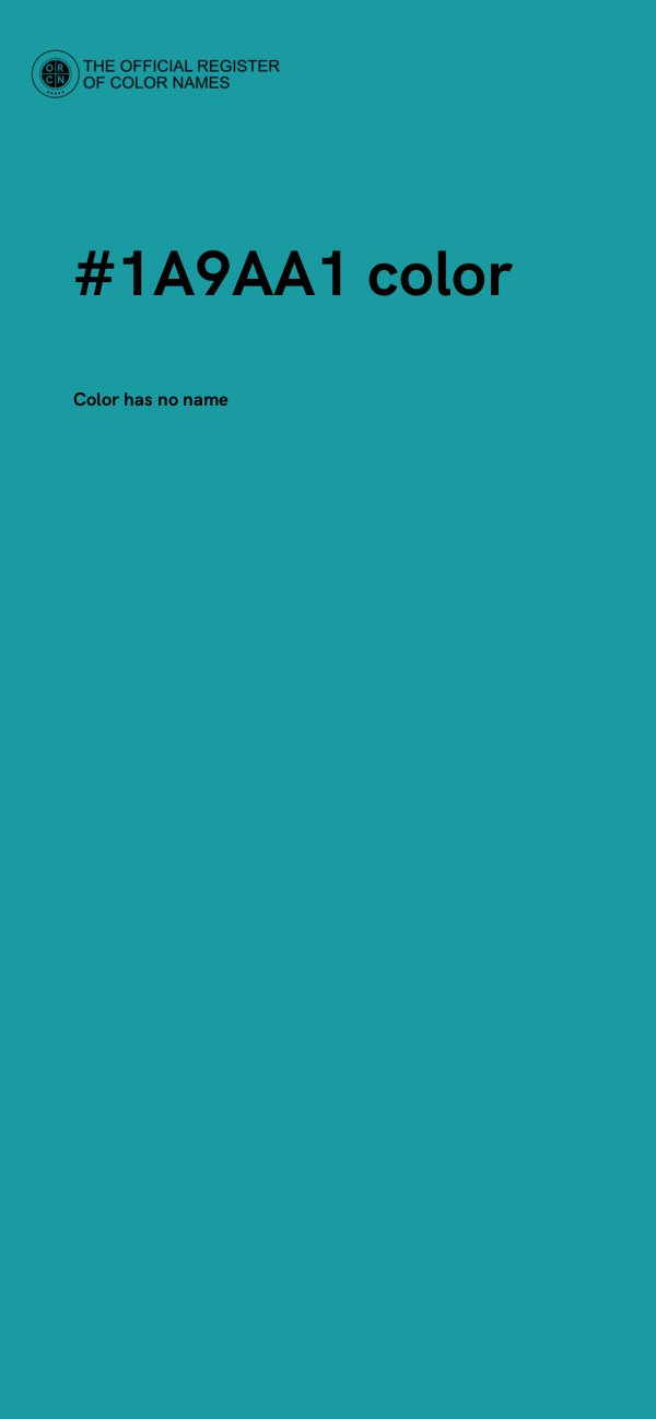 #1A9AA1 color image