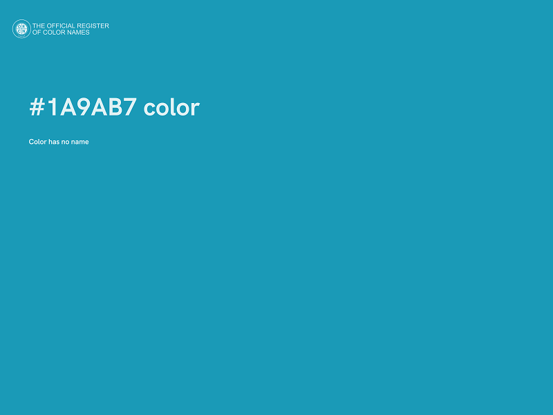 #1A9AB7 color image