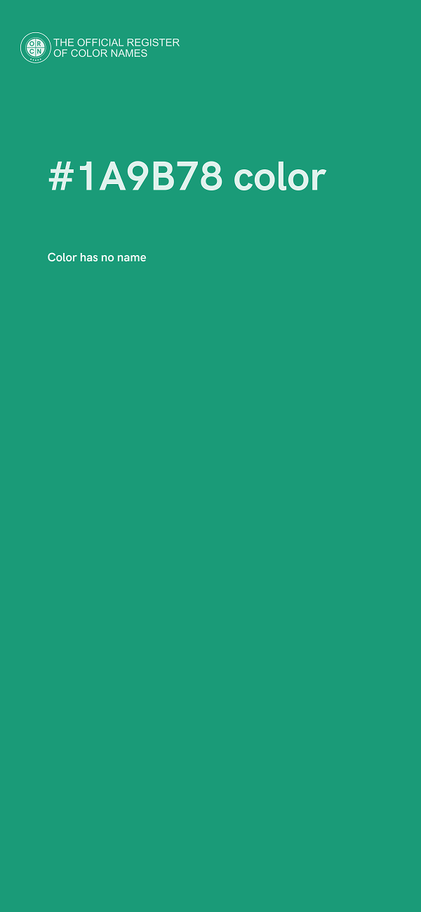 #1A9B78 color image