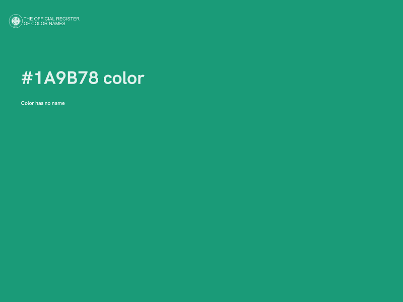 #1A9B78 color image