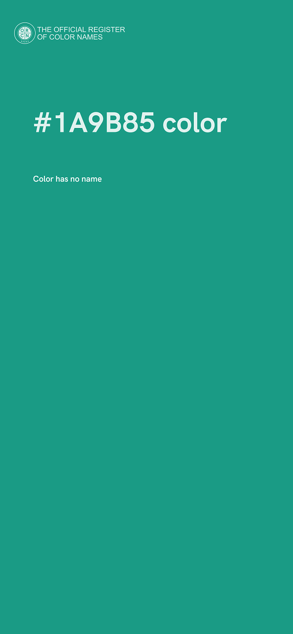 #1A9B85 color image