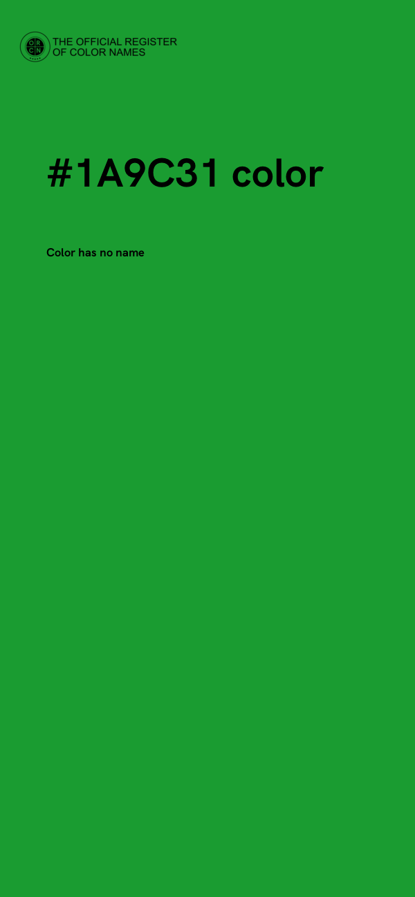 #1A9C31 color image