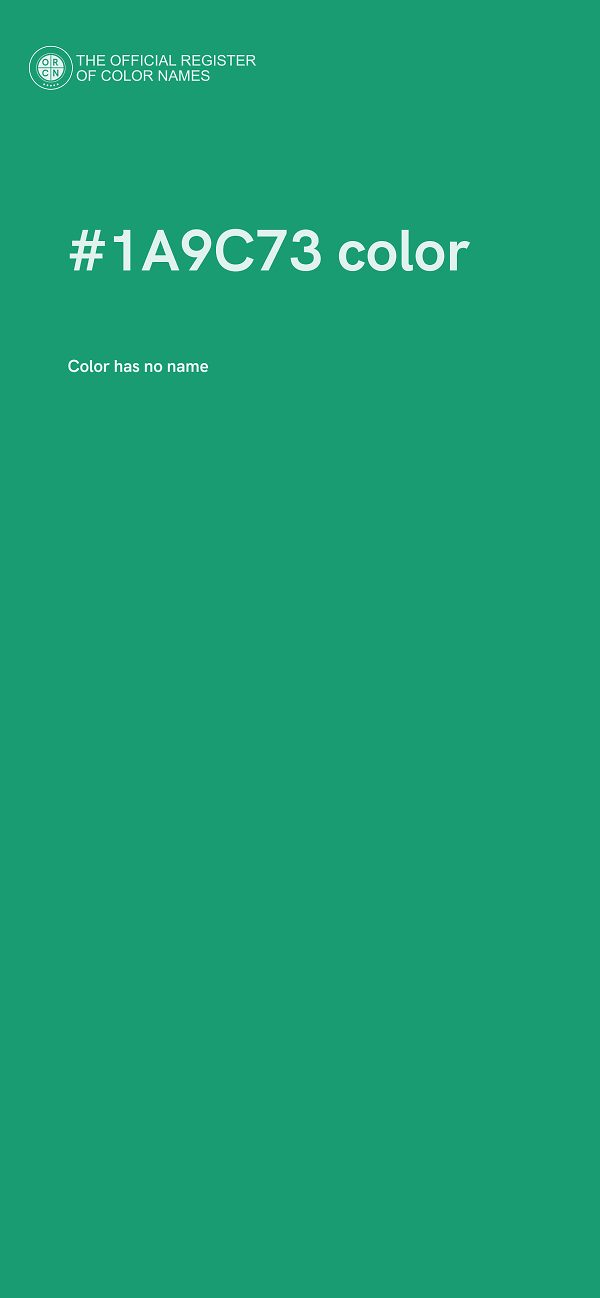 #1A9C73 color image