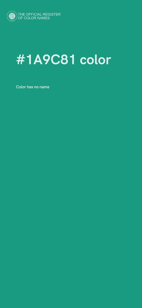 #1A9C81 color image